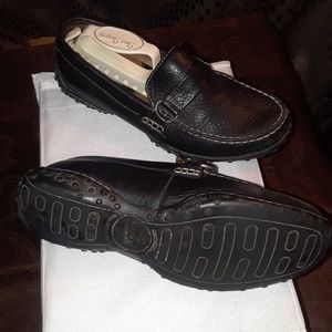 Black Leather Loafer with Buckle by Born